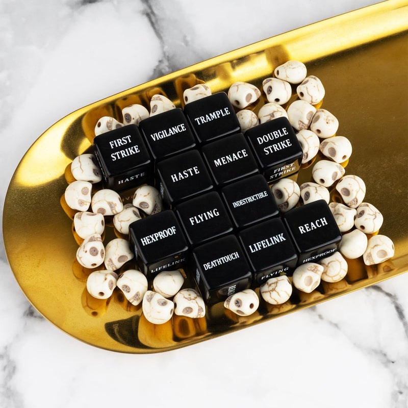 LAMJAM 48 Pieces Keywords MTG Dice Counters Plus 1 Life Counter Dice Abilities Creature Stats Buff Tokens Dice Set for Magic The Gathering, MTG, TCG, Card Games Accessories - Image 4